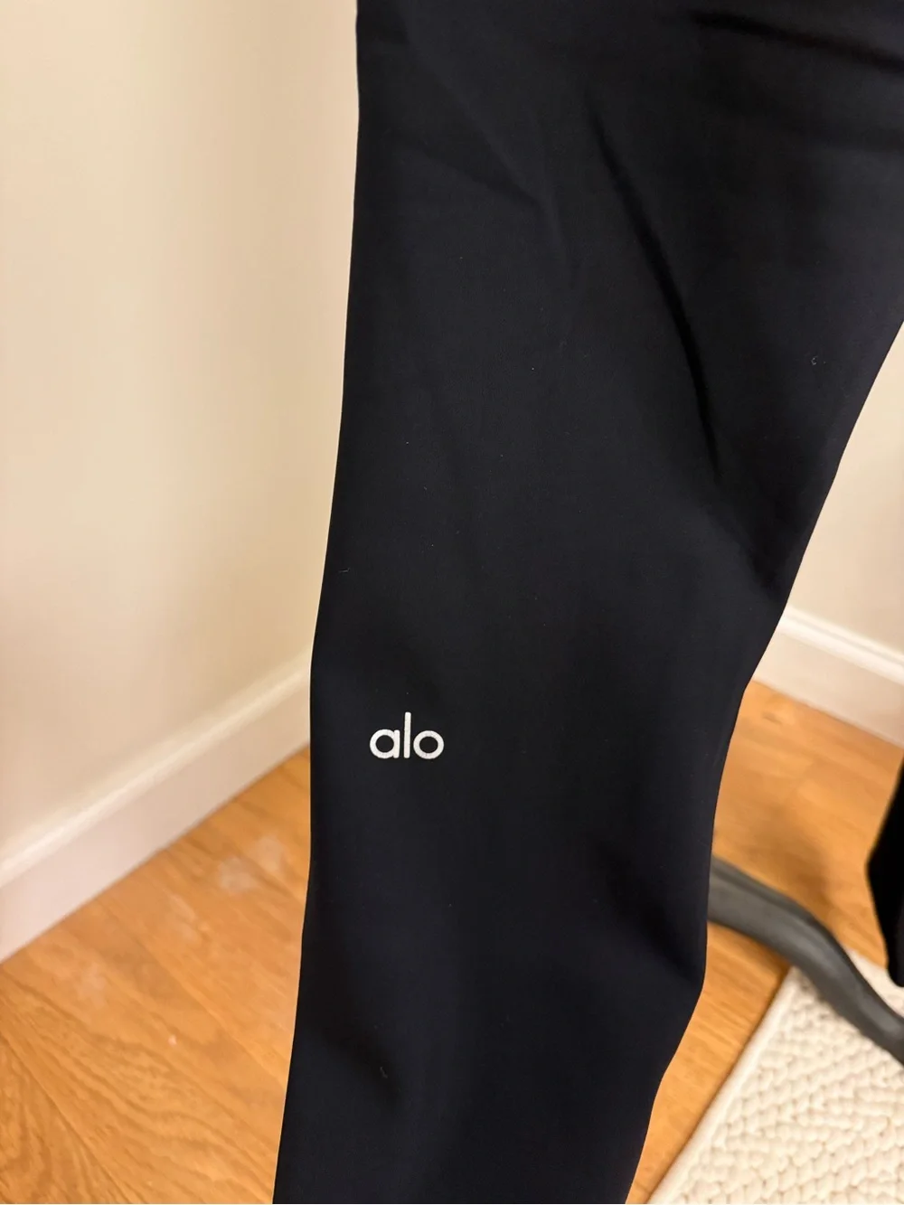 ALO Yoga Black High-Waist Distressed Leggings